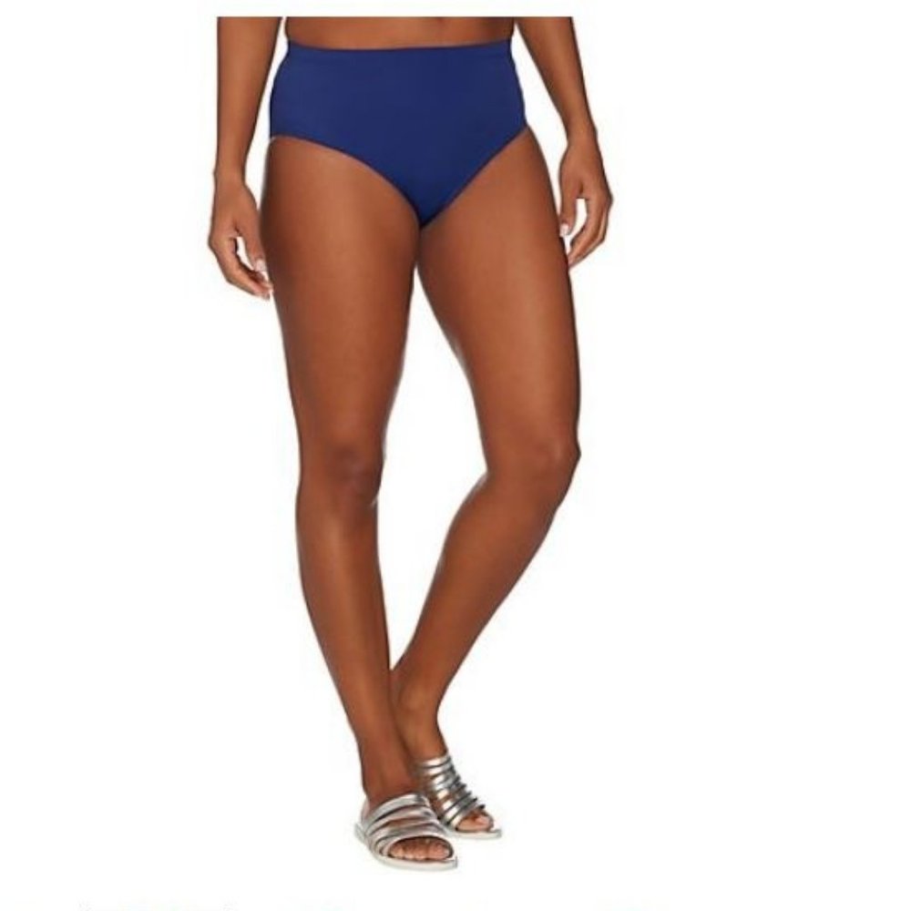 Denim & Co Beach Swim Brief  NAVY  5793